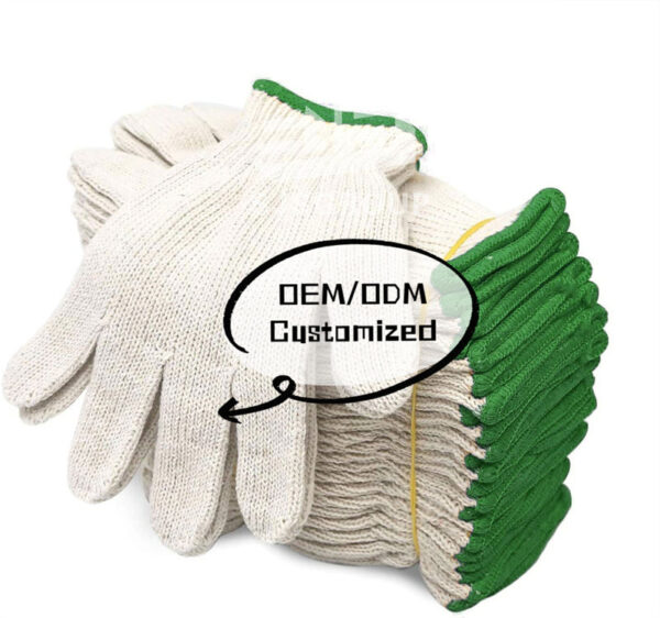 40g 50g Cotton White Hand Glove 400gsm 500gsm 600gsm 700gsm Seamless Knittesd Cotton Glove